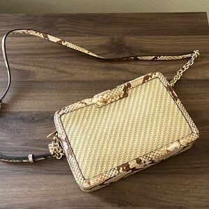 Michel Kors straw python crossbody